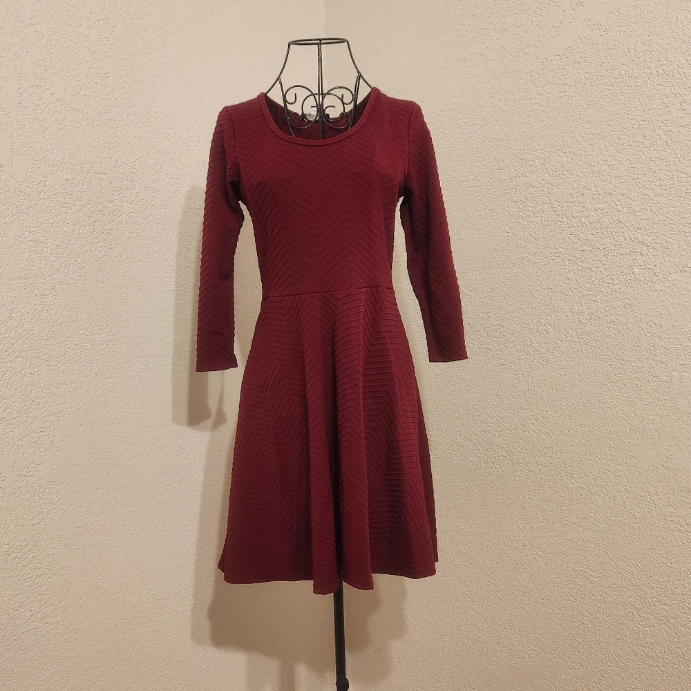 Elegant Burgundy Dress